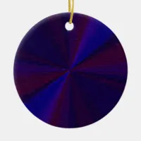 Circular Gradient Patchwork Blue to Purple Ceramic Ornament