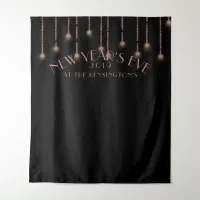Elegant Rose Gold New Years Eve Photo Booth Tapestry