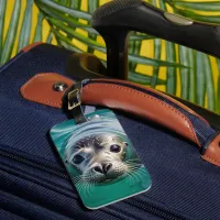 Cute Seal Sticking Head out of Water  Luggage Tag