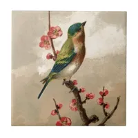 Pretty Vintage Bird Tile