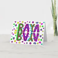 Happy Birthday Raya, to a Beautiful Girl Card