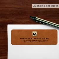 Elegant Monogram Return Address Label