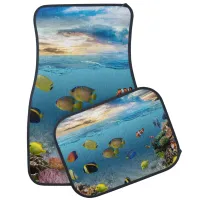 Tropical Coral Reef Fish Swimming Underwater Car Mat