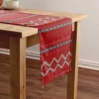 Southwest Mesas Red & Turquoise Long Table Runner