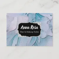 *~* Artistic Pink & Blue  Bling Diamond Abstract Business Card