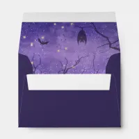 Scary Scary Night Halloween Purple ID946 Envelope