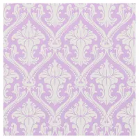 Trendy Purple Baroque Damask Pattern Fabric