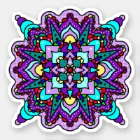 Purple and Blue Mandala Mystical Sticker