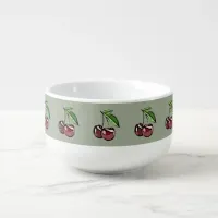 Cherry bordered Jumbo Soup Bowl