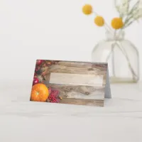 Thanksgiving Table, Rustic Wood Place Card