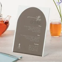 Desert Vibes Wedding Drink Menu  ID1019 Pedestal Sign