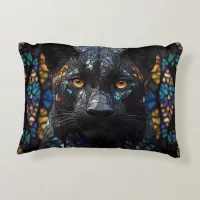 Black Panther Portrait Accent Pillow