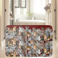 Cats meeting point - cute  bath mat