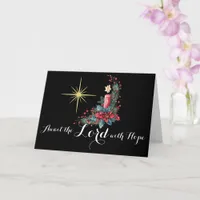 Advent Await the Lord with Hope Christmas Star Card