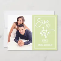 Pearlescent Yellow and Wedding White Save the Date