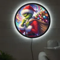 'The Grinch steals Christmas under lights' LED Sign