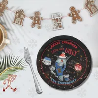  Ugly Sweater Cat & Mouse Holiday Paper Plates