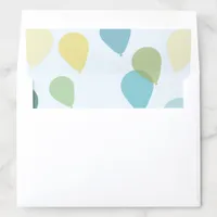 Cute Blue And Green Party Balloon Envelope Liner