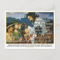 Conservative Jesus on Helping The Poor Funny Postcard