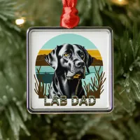 Black Labrador Retriever | Lab Dad Metal Ornament