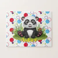 Kids Name Panda Puzzle Learning Activity