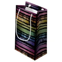 Equality Love Rainbow Brush Strokes LGBTQ ID656 Small Gift Bag