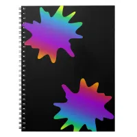 Splash of neon color notebook