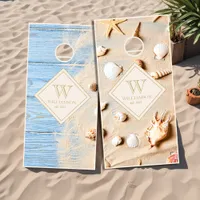 Rustic Beach House Cornhole Set