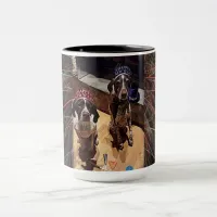 New Year’s Eve Party Dogs Fireworks Combo Mug