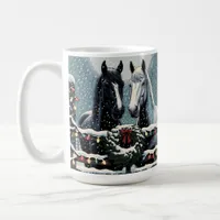 Festive Horses | Merry Christmas Coffee Mug