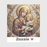 Blessed Mother Mary and Baby Jesus | Christmas Sticker