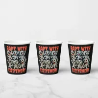 Funny Dancing Mummies Rapt with Excitement Paper Cups