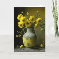 Pretty Yellow Flowers | Happy Birthday Card