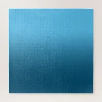 Sky Blue and Ocean Blue Ombre Jigsaw Puzzle