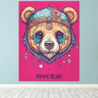 Hippie Bear I Canvas Print