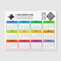 2025 Calendar Logo QR Code Business Promo Swag