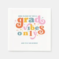 Grad Vibes Only Graduation Party Class Of 2024  Napkins