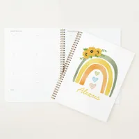 Bohemian Rainbow Sunflower Personalized    Planner