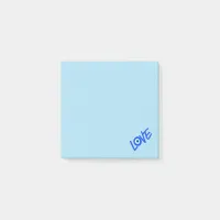 Soft Blue LOVE Message Post-it Notes