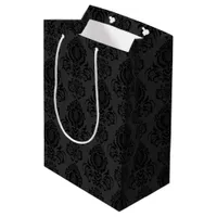 Elegant, Vintage, Victorian Steampunk Damask  Medium Gift Bag