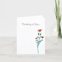 Thinking of you Wildflower Note Card