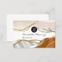 Neutral Earthy Agate Business Card