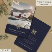 Elegant Winter Photo Business Holiday Card