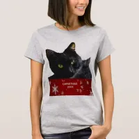 Black Cat Christmas 20XX Women's Basic T-Shirt