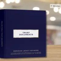 Navy Blue Gold Trust Documents 3 Ring Binder