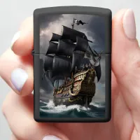 Pirate Ship In Stormy Seas Zippo Lighter