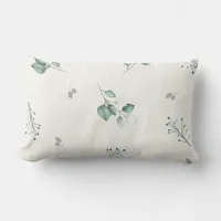 Briannamae Botanical Winter White Print Lumbar Pillow