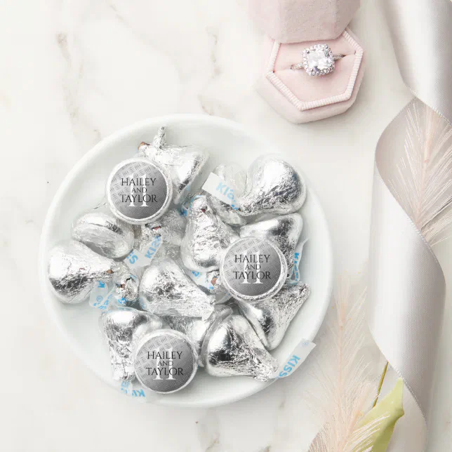 Elegant 11th Steel Wedding Anniversary Celebration Hershey®'s Kisses®