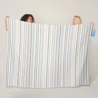 Coastal Stripes Fleece Blanket