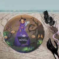 Calling All Witches Halloween Birthday Paper Plate